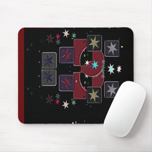 Black Mousepad Stars (Mit Mouse)
