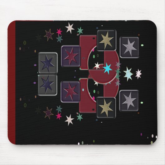 Black Mousepad Stars (Vorne)