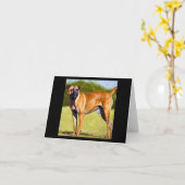 Black Mouth Cur Hund Karte (Gelbe Blume)