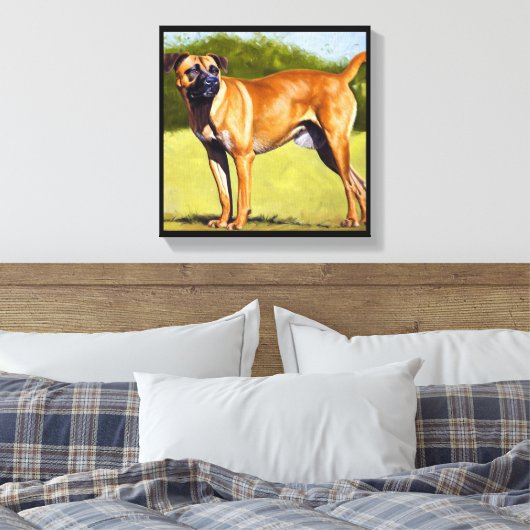 Black Mouth Cur Hund Leinwanddruck (Insitu (Schlafzimmer))