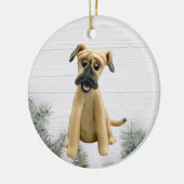Black Mouth Cur Weihnachtsschmuck (Links)