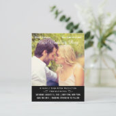 Black Movie Poster Wedding Foto Save the Date (Stehend Vorderseite)