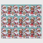 Black Mr. & Mrs. Claus Packpapier (Flach)