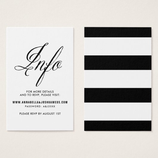 Black Mr. & Mrs. Elegant Script Wedding Website I (Vorne & Hinten)