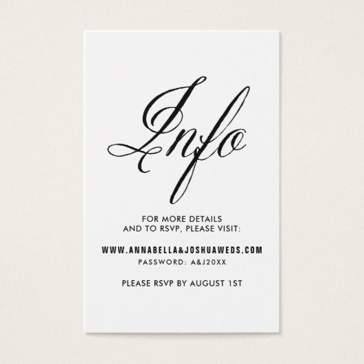 Black Mr. & Mrs. Elegant Script Wedding Website I (Vorderseite)