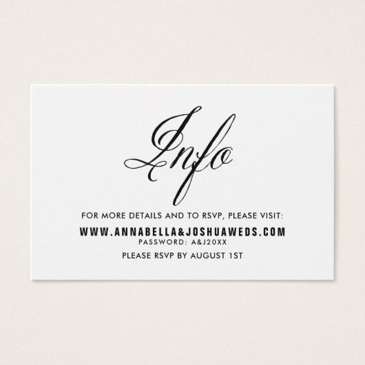 Black Mr. & Mrs. Elegant Script Wedding Website II (Vorderseite)