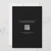 Black Mrs & Mrs. Rustic Script QR Code Wedding Einladung (Rückseite)