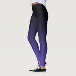 Black Mulberry Blue Lila Ombre Gradient Leggings