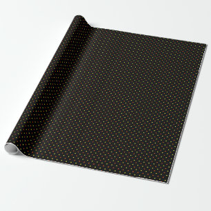 Black & Multi Mini Polka Dots 01 Geschenkpapier