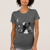 Black Mushroom Goddess Celestial T - Shirt (Vorderseite)