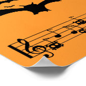 Black Music Bats Design Poster (Ecke)