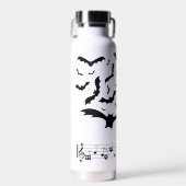 Black Music Bats Design Trinkflasche (Vorne)