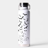 Black Music Bats Design Trinkflasche (Rückseite)