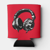 Black Music Headphones DJ Dosenkühler (Rückseite)