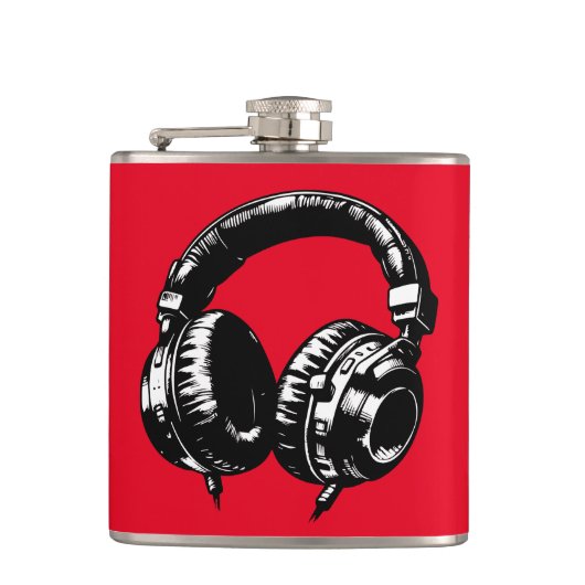 Black Music Headphones DJ Flachmann (Vorderseite)