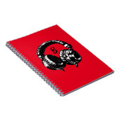 Black Music Headphones DJ Musical Notizblock (Rechte Seite)