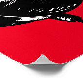 Black Music Headphones DJ Poster (Ecke)