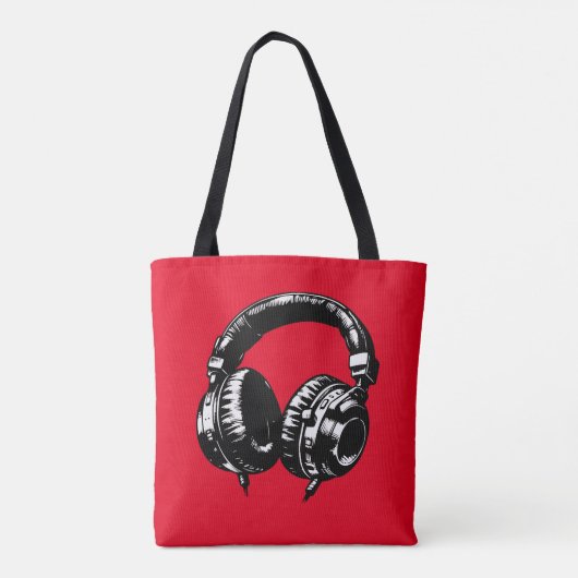Black Music Headphones DJ Tasche (Rückseite)