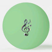 Black Music Notes Tischtennisball (Vorderseite)