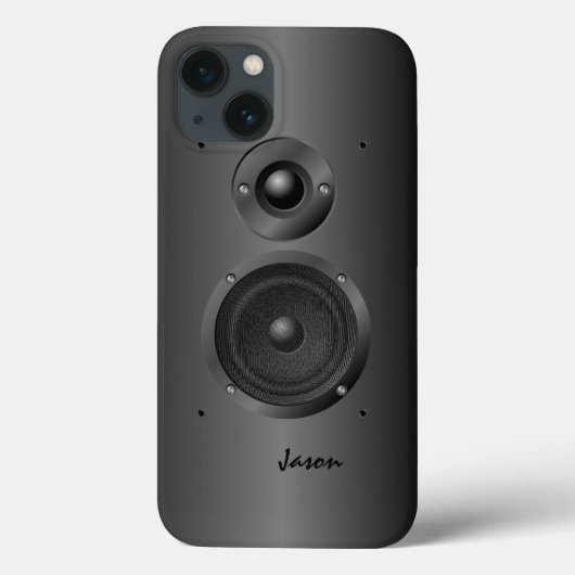 Black Music Sound Lautsprecher Case-Mate iPhone Hülle (Rückseite)