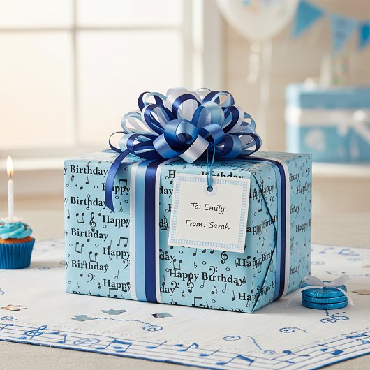 Black Musical Happy Birthday Geschenkpapier
