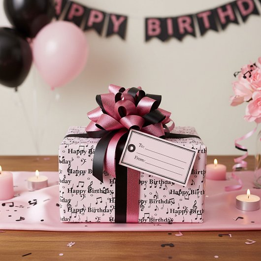 Black Musical Happy Birthday Geschenkpapier