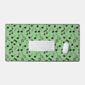 Black Musical Notes bDesign Desk Mat Schreibtischunterlage (Tastatur & Maus)