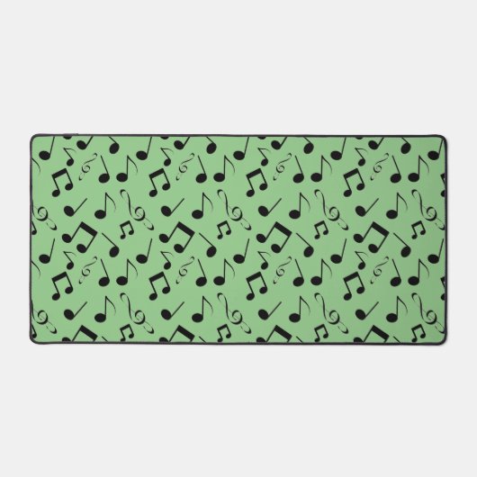 Black Musical Notes bDesign Desk Mat Schreibtischunterlage (Vorderseite)