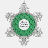 Black Musical Notes Design Snowflake Ornament (Vorderseite)