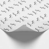 Black Musical Notes Geschenkpapier (Ecke)