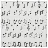 Black Musical Notes line art Stoff (Muster)