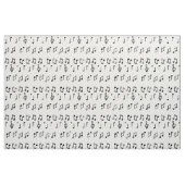Black Musical Notes line art Stoff (Fat Quarter (45,7 x 55,9 cm))