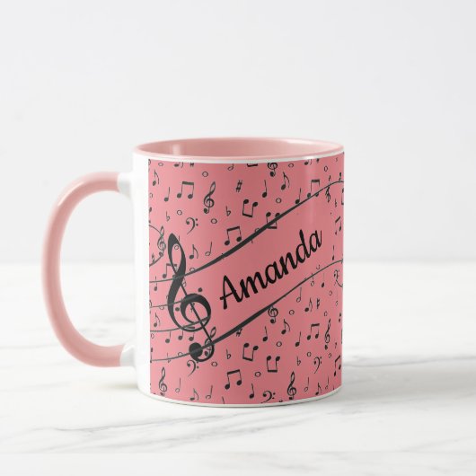 Black Musical personalisiert Coffee Tasse (Links)