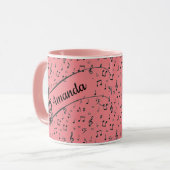 Black Musical personalisiert Coffee Tasse (Vorderseite Links)