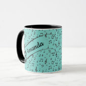 Black Musical personalisiert Coffee Tasse (Vorderseite Links)