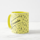 Black Musical personalisiert Coffee Tasse (Vorderseite Links)