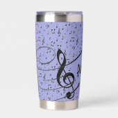 Black Musical personalisiert Coffee Tasse Thermobecher (Vorderseite)