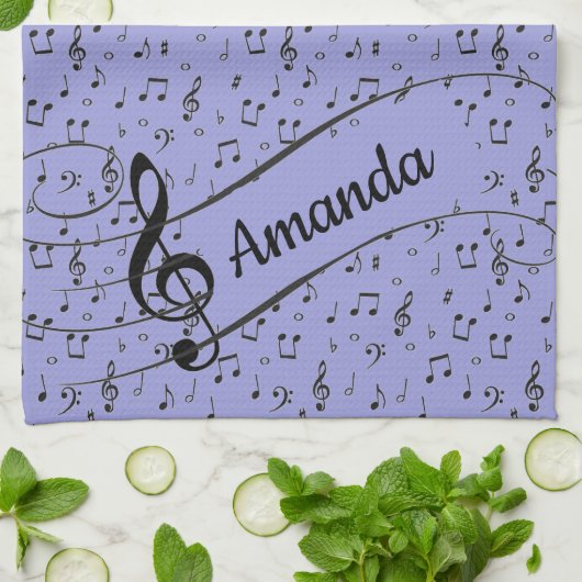 Black Musical personalisiert Geschirrtuch (Gefaltet)