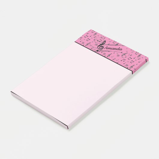 Black Musical personalisiert Post-it Klebezettel (angewinkelt)