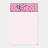 Black Musical personalisiert Post-it Klebezettel (Vorderseite)
