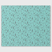 Black Musical Wrapping Paper Geschenkpapier (Flach)