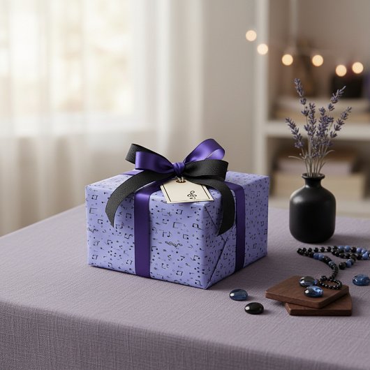 Black Musical Wrapping Paper Geschenkpapier