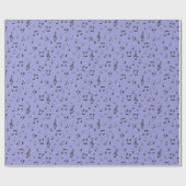 Black Musical Wrapping Paper Geschenkpapier (Flach)
