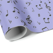 Black Musical Wrapping Paper Geschenkpapier (Rolleneckpunkt)