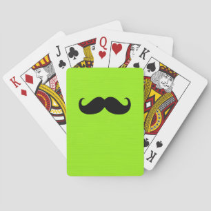 Black Mustache auf grünem Hintergrund Spielkarten