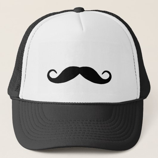 Black Mustache Hat Truckerkappe (Vorderseite)