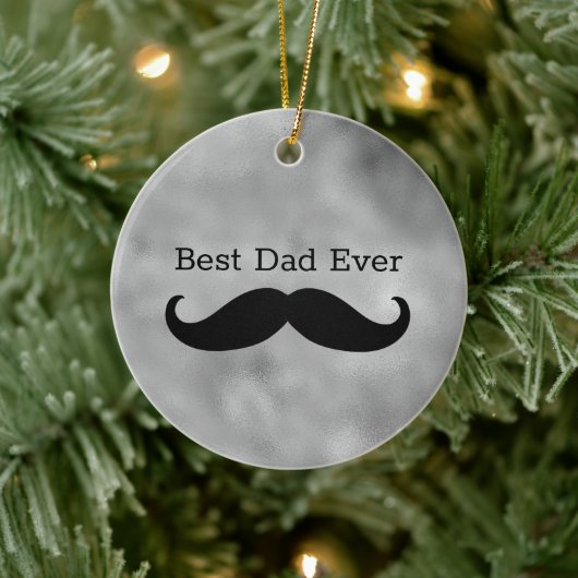 Black Mustache Keramik Ornament (Baum)