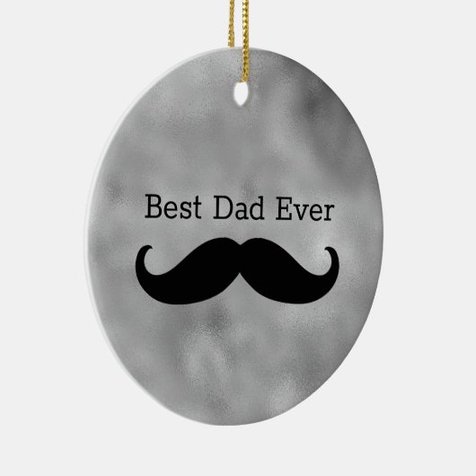 Black Mustache Keramik Ornament (Rechts)