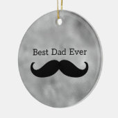 Black Mustache Keramik Ornament (Links)