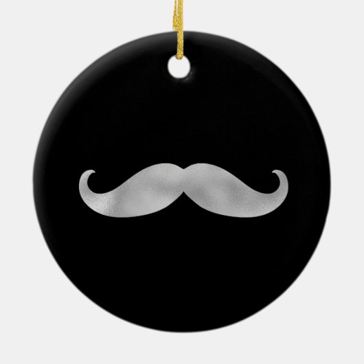 Black Mustache Keramik Ornament (Hinten)